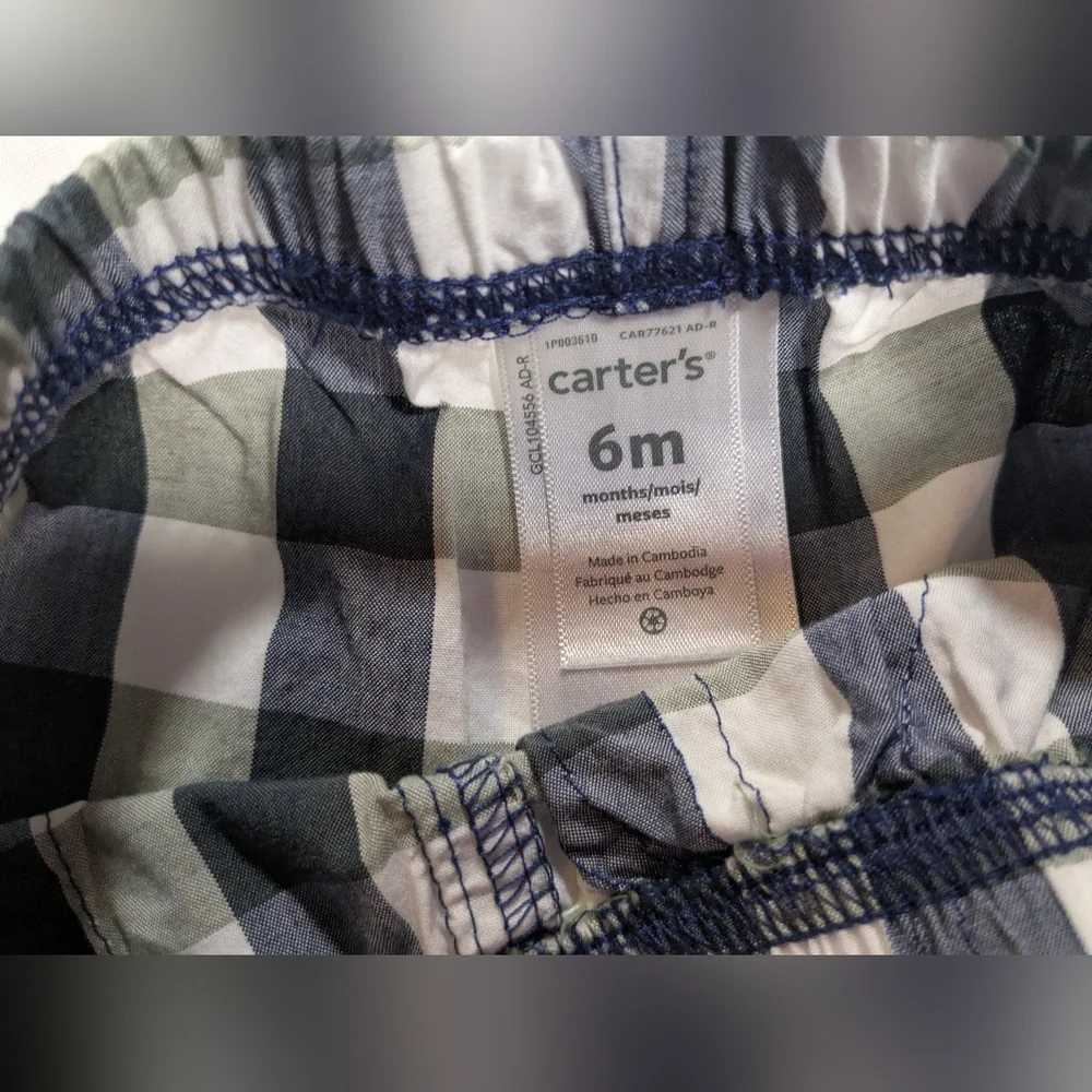 Boys Carter's 6 Months Plaid‎ Shorts